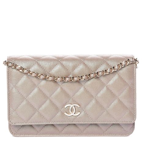 chanel woc iridescent beige|CHANEL Iridescent Caviar Quilted Wallet on Chain .